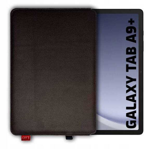 Etui na tablet skórzane LEO Master do Galaxy Tab A9+ brązowe