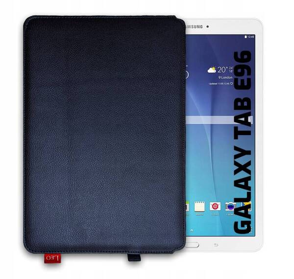 Etui na tablet skórzane LEO Master do Galaxy Tab E 96 niebieskie