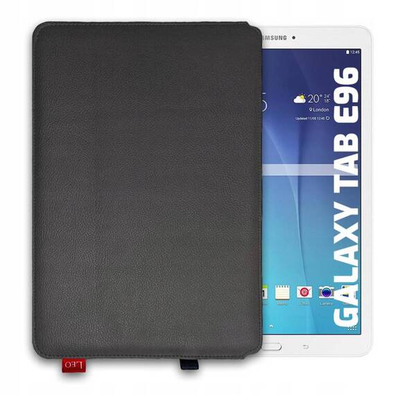 Etui na tablet skórzane LEO Master do Galaxy Tab E 96 szare