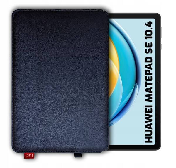 Etui na tablet skórzane LEO Master do Huawei Matepad SE 10.4 niebieskie
