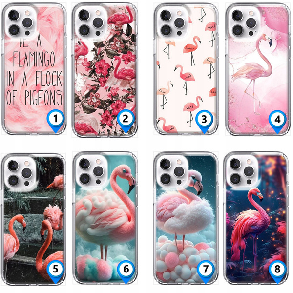 Etui silikonowe LEO pink flaming różne wzory do iPhone 12 Pro