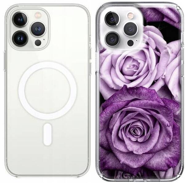 Etui silikonowe z MagSafe LEO kwiaty flowers różne wzory do iPhone 12 Pro