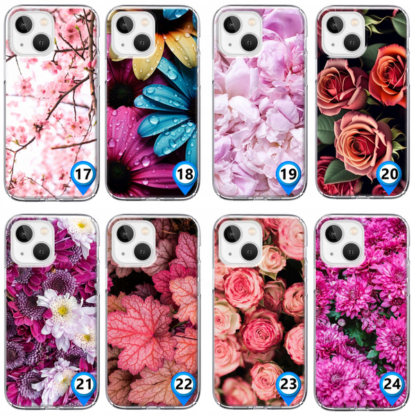 Etui silikonowe z MagSafe LEO kwiaty flowers różne wzory do iPhone 13