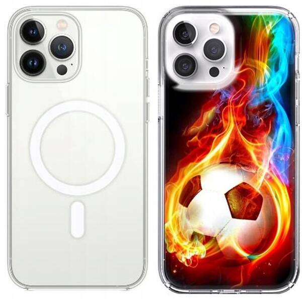 Etui silikonowe z MagSafe LEO sport football różne wzory do iPhone 15 Pro Max