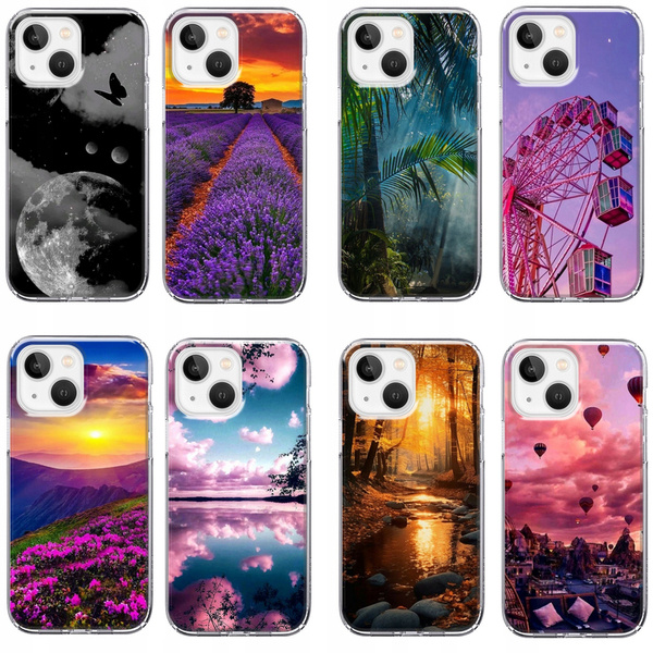 Etui silkonowe LEO natura różne wzory do iPhone 13