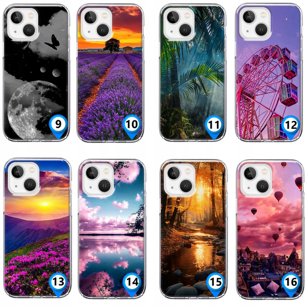 Etui silkonowe LEO natura różne wzory do iPhone 13