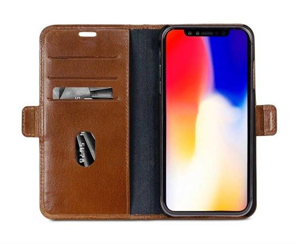 Etui skórzane do iPhone Xs Max Dbramante Ordrup - GOLDEN