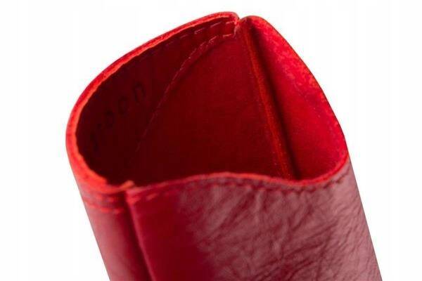 Etui wsuwka z naturalnej polskiej skóry BAROON do Maxcom Comfort MM320 czerwone