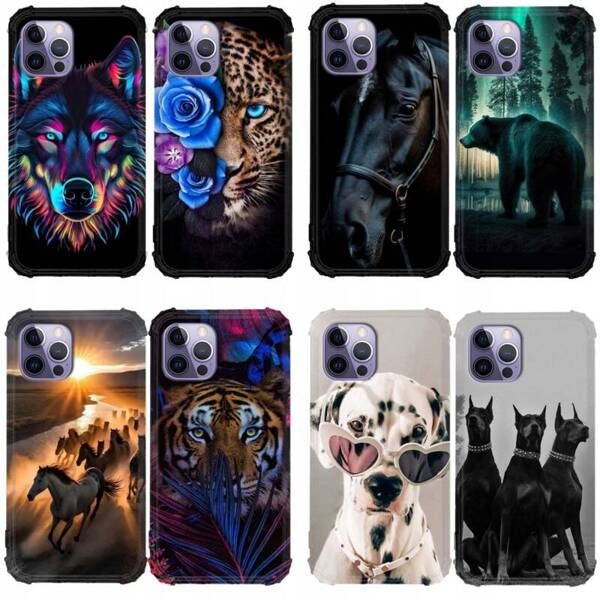 Etui wzmacniane Anti-Shock LEO animals różne wzory do iPhone 14 Pro Max