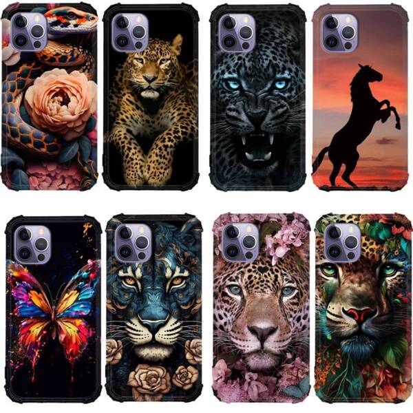 Etui wzmacniane Anti-Shock LEO animals różne wzory do iPhone 14 Pro Max