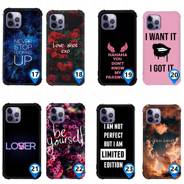 Etui wzmacniane Anti-Shock LEO cytaty różne wzory do iPhone 14 Pro Max