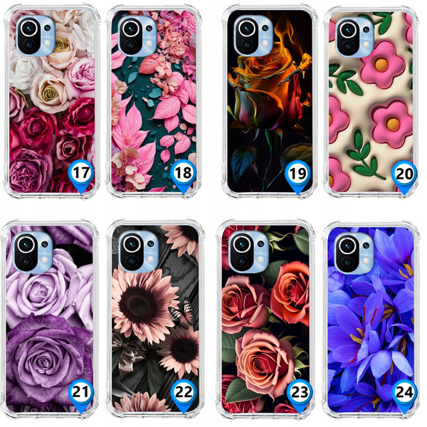 Etui wzmacniane Anti-Shock LEO kwiaty flowers różne wzory do Xiaomi Mi 11