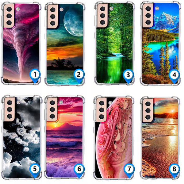 Etui wzmacniane Anti-Shock LEO natura widoki różne wzory do Galaxy S21+