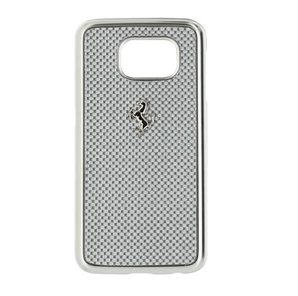 FERRARI GT Carbon Hard Case etui do Samsung Galaxy S6 G920 - SILVER