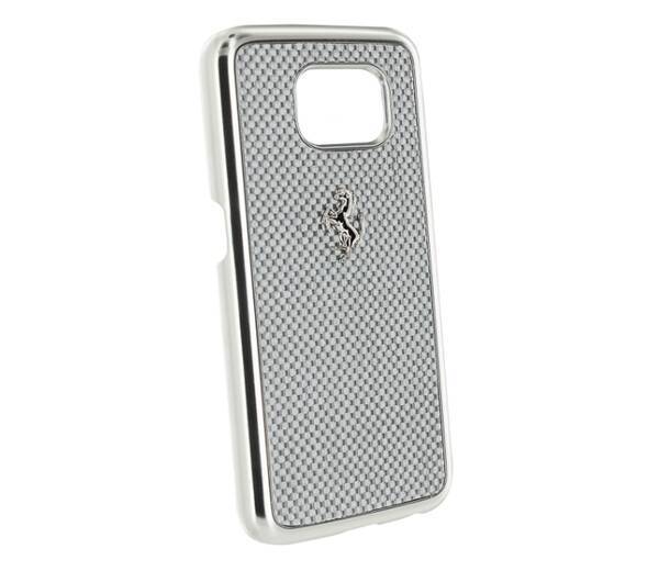 FERRARI GT Carbon Hard Case etui do Samsung Galaxy S6 G920 - SILVER