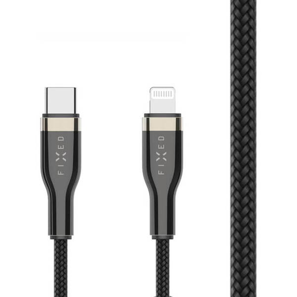 Fixed Braided Cable | Kabel USB-C do Lightning 0.5M - BLACK