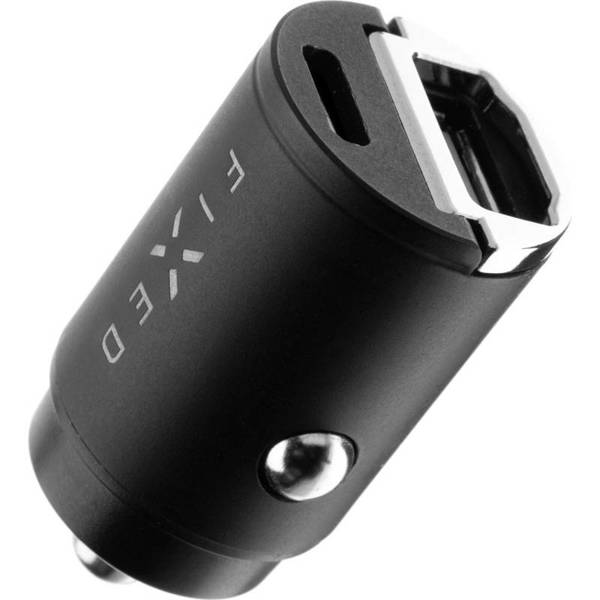 Fixed Car Charger | Ładowarka Samochodowa USB-C/USB-A 30W - BLACK