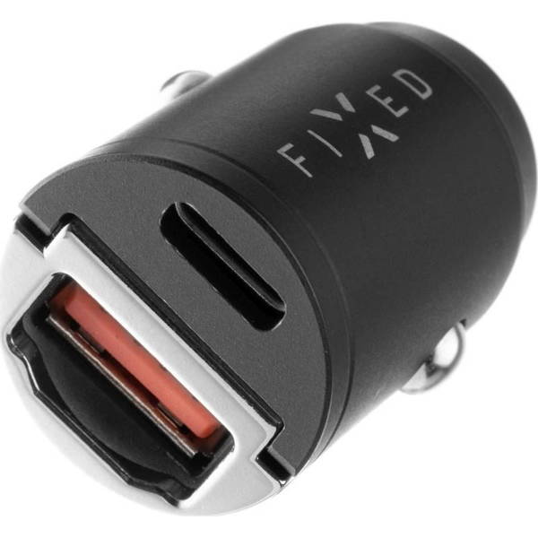 Fixed Car Charger | Ładowarka Samochodowa USB-C/USB-A 30W - BLACK