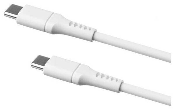 Fixed Liquid Silicone | Kabel USB-C do USB-C 60W 2M - WHITE