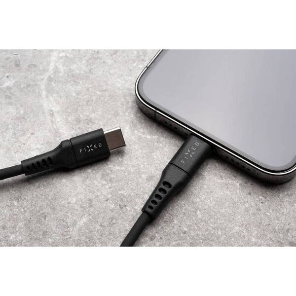 Fixed Liquid Silicone | Kabel USB-C do USB-C 60W 50CM - BLACK