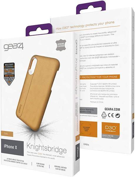 GEAR4 KNIGHTSBRIDGE etui do IPHONE X / XS - BROWN