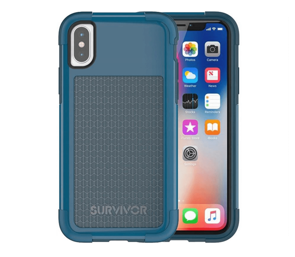 GRIFFIN SURVIVOR FIT Etui do iPhone X / XS - BLUE / LIGHT