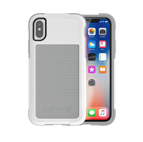 GRIFFIN SURVIVOR FIT Etui do iPhone X / XS -  WHITE / GREY