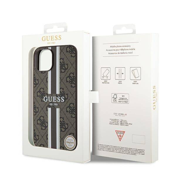 GUESS 4G PRINTED STRIPES ETUI do iPhone 15 Pro 