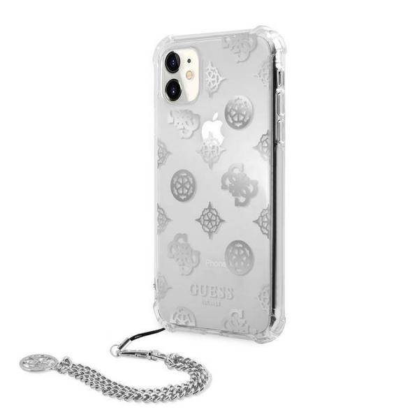 GUESS CHAIN PEONY IPHONE 12 PRO MAX - SILVER