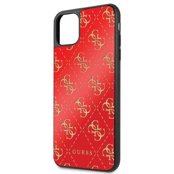 GUESS DOUBLE GLITTER ETUI DO APPLE IPHONE 11 PRO MAX - RED