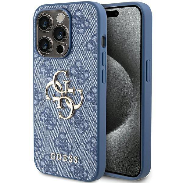 GUESS  ETUI 4G BIG METAL LOGO do iPhone 15 Pro