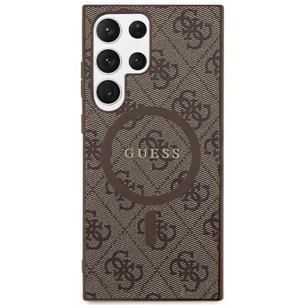 GUESS ETUI 4G COLLECTION LEATHER METAL LOGO MAGSAFE do GALAXY S24 ULTRA