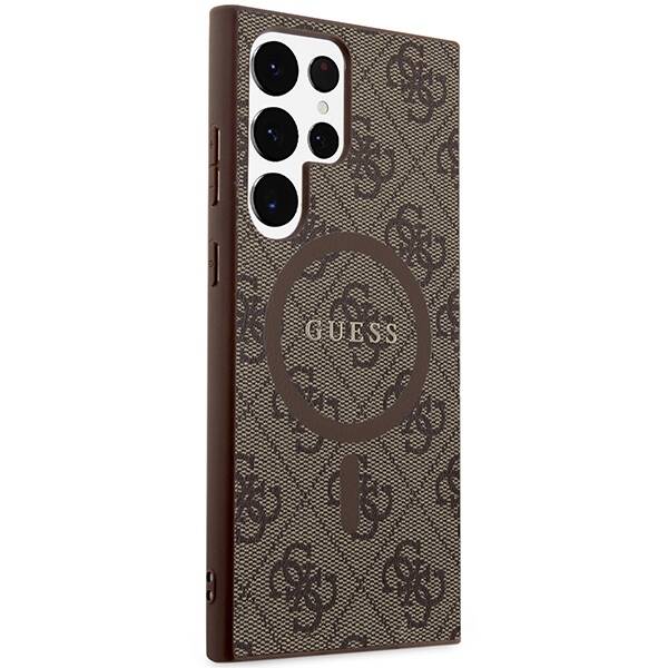 GUESS ETUI 4G COLLECTION LEATHER METAL LOGO MAGSAFE do GALAXY S24 ULTRA