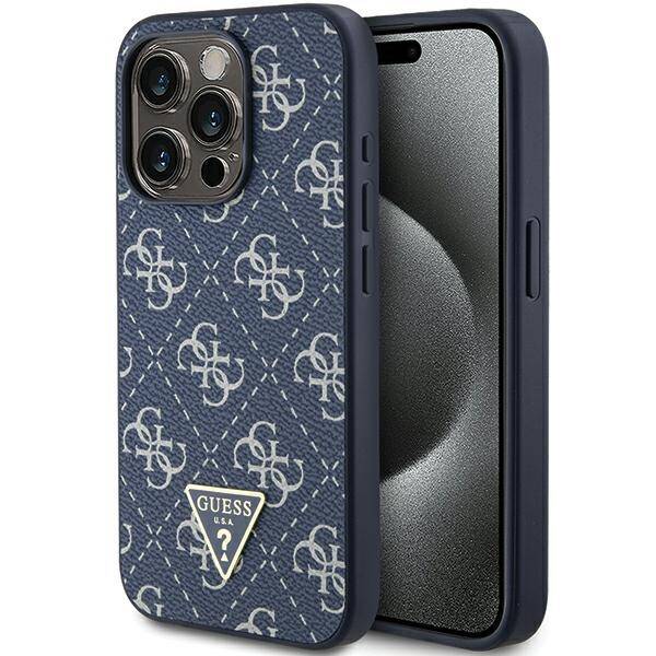 GUESS ETUI 4G TRIANGLE METAL LOGO do iPhone 15 Pro