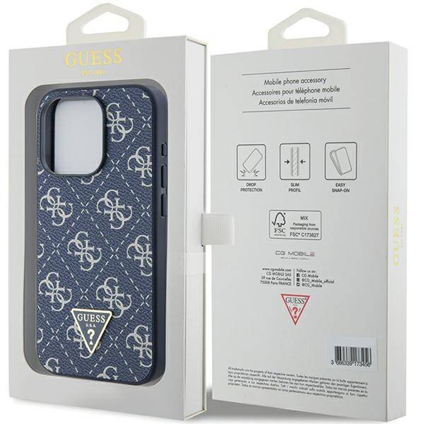 GUESS ETUI 4G TRIANGLE METAL LOGO do iPhone 15 Pro