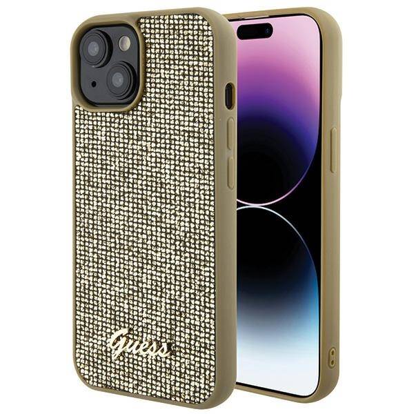 GUESS ETUI DISCO METAL SCRIPT do iPhone 15 / 14 / 13