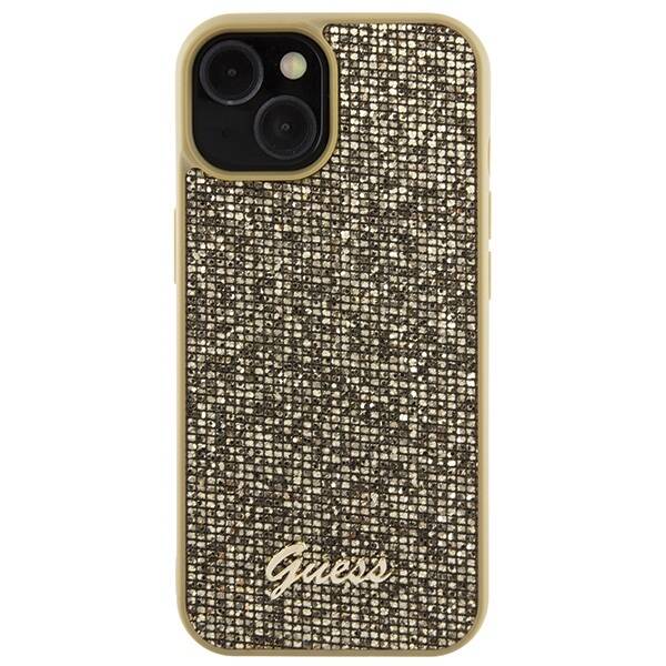 GUESS ETUI DISCO METAL SCRIPT do iPhone 15 / 14 / 13