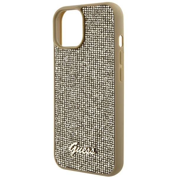 GUESS ETUI DISCO METAL SCRIPT do iPhone 15 / 14 / 13