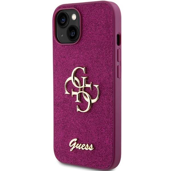 GUESS ETUI GLITTER SCRIPT BIG 4G do iPhone 15 / 14 / 13