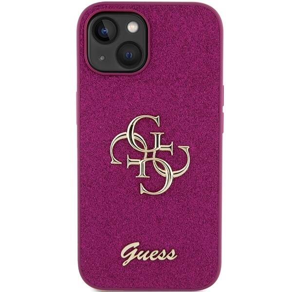 GUESS ETUI GLITTER SCRIPT BIG 4G do iPhone 15 / 14 / 13