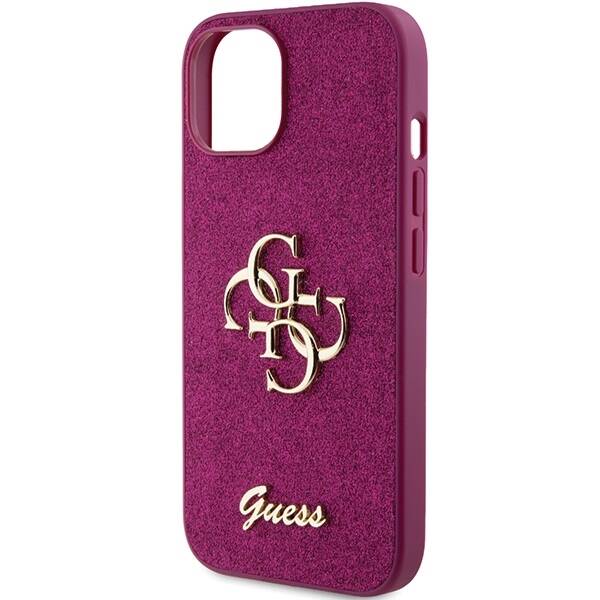 GUESS ETUI GLITTER SCRIPT BIG 4G do iPhone 15 / 14 / 13