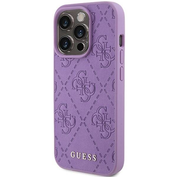 GUESS ETUI GUESS LEATHER 4G STAMPED do iPhone 15 Pro Max