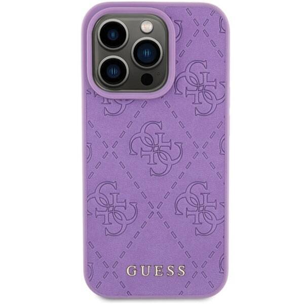 GUESS ETUI GUESS LEATHER 4G STAMPED do iPhone 15 Pro Max