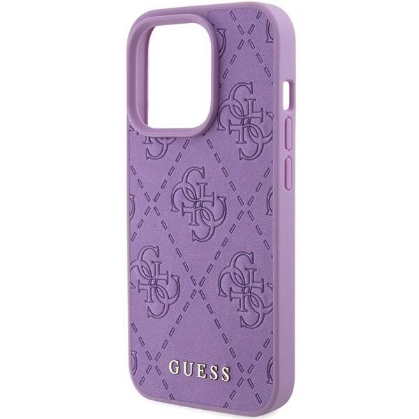 GUESS ETUI GUESS LEATHER 4G STAMPED do iPhone 15 Pro Max