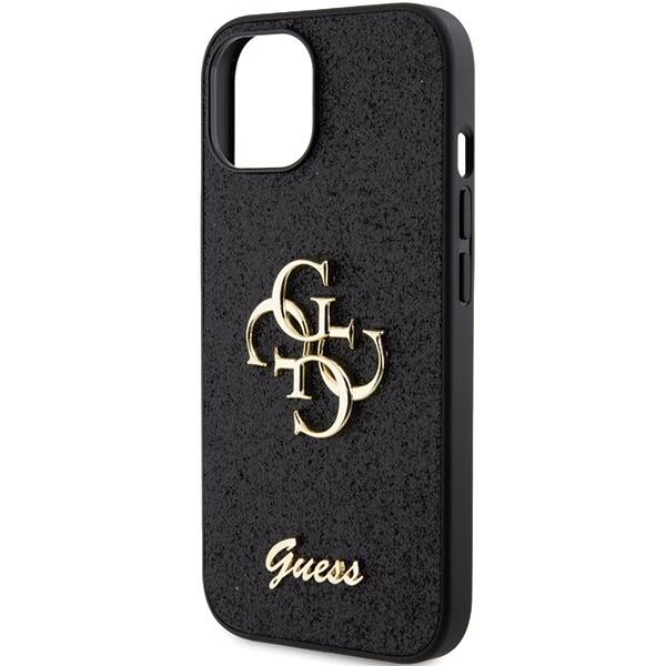 GUESS ETUI Glitter Script Big 4G do iPhone 15 Plus / 14 Plus