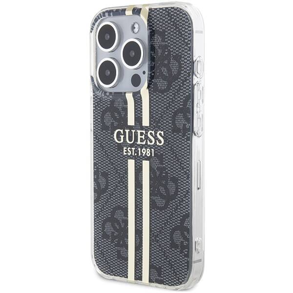 GUESS  ETUI IML 4G GOLD STRIPE do iPhone 15 Pro