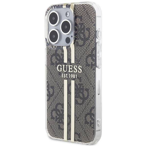 GUESS ETUI IML 4G GOLD STRIPE do iPhone 15 Pro Max