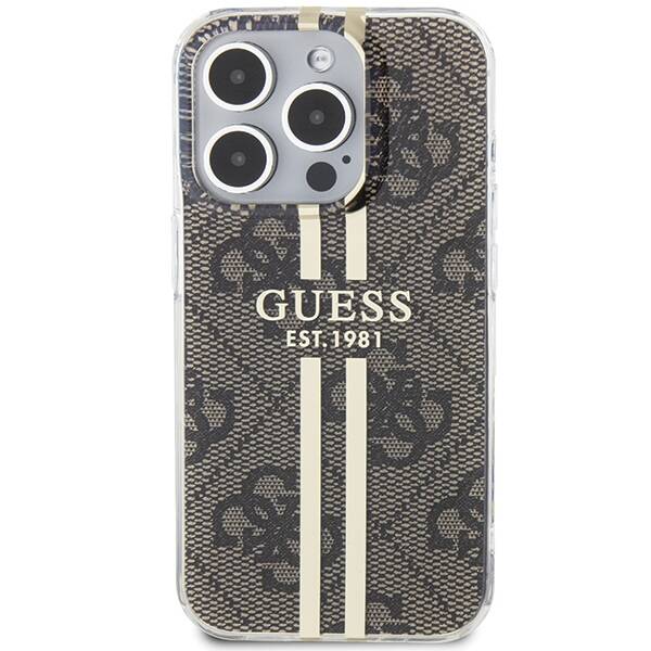 GUESS ETUI IML 4G GOLD STRIPE do iPhone 15 Pro Max