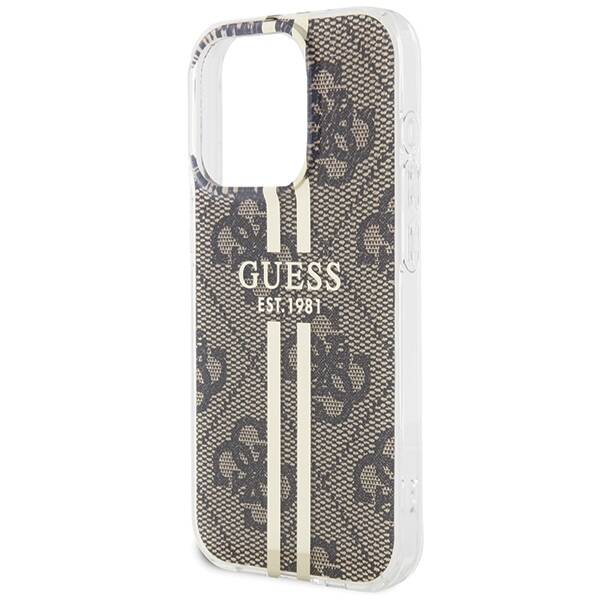 GUESS ETUI IML 4G GOLD STRIPE do iPhone 15 Pro Max