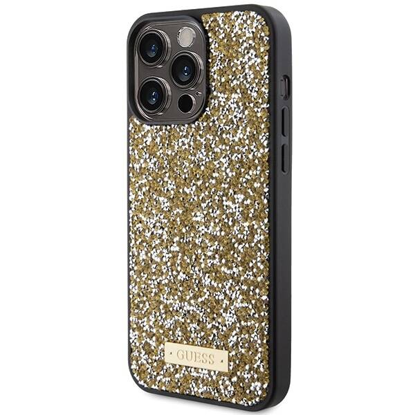 GUESS ETUI Rhinestone Metal Logo do iPhone 15 Pro